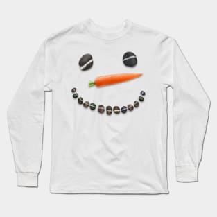 Snowman Face Long Sleeve T-Shirt